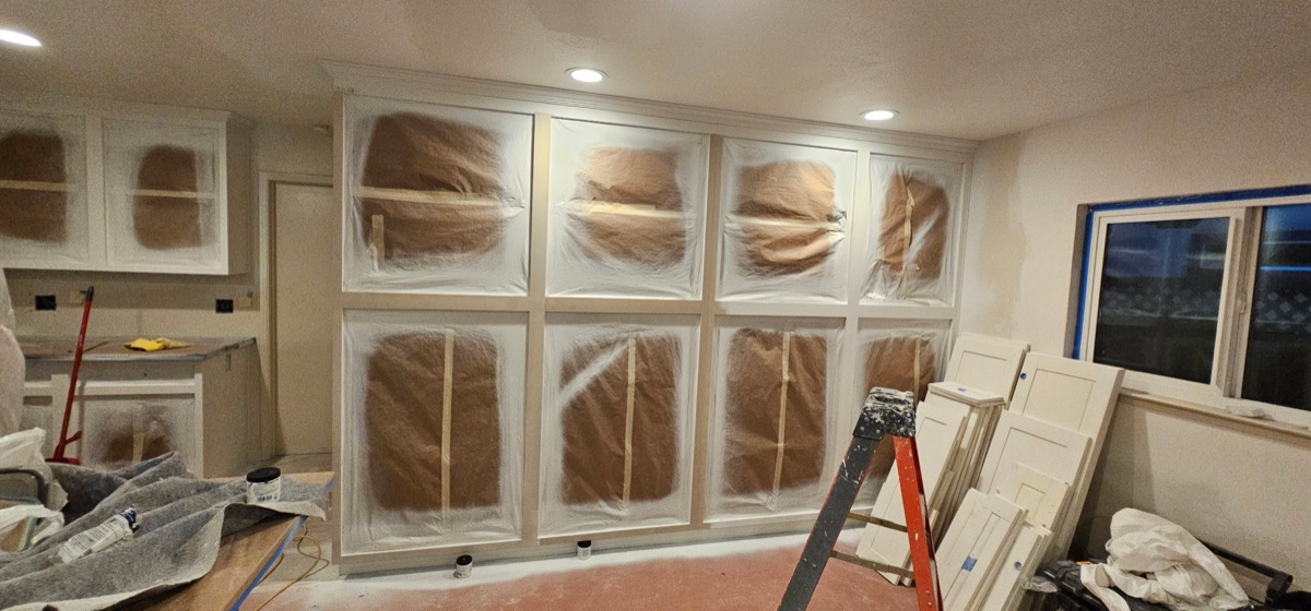Cabinet refinishing and spray painting